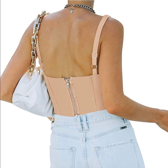 Nude Coset top with straps - Picture 4 of 6